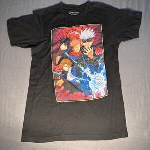 Jujutsu Kaisen Black T-Shirt Men's Medium Short Sleeve Crunch Roll Anime Manga